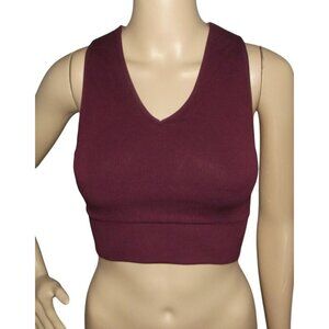 Fabletics Anouk Seamless Soft Sports Bra Womens Size Small Wine tank